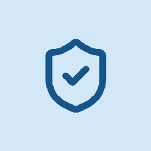 Shield with checkmark icon on light background.